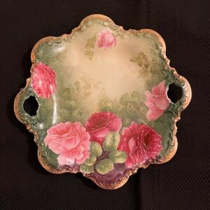 Porzellanfabrik Tirschenreuth Standard hand painted porcelain plate 10 1/2”